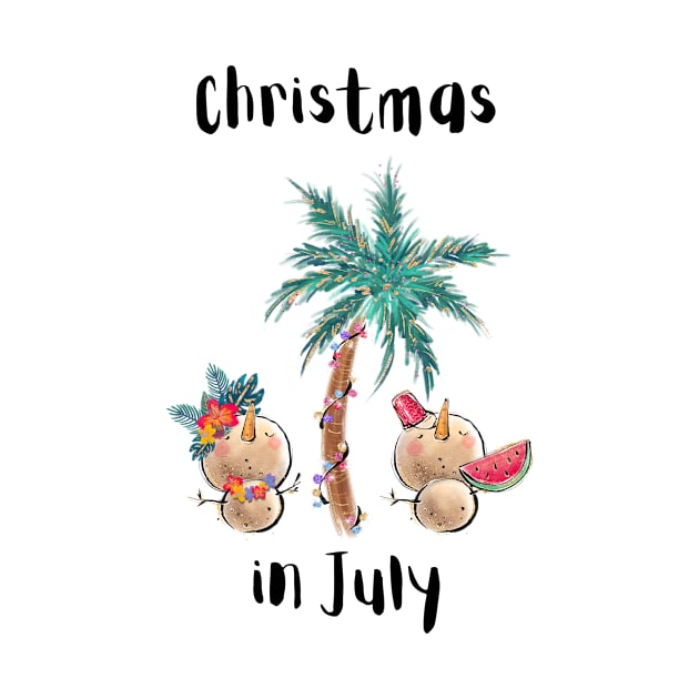 Gift Idea for Christmas in July Party Xmas in July merch by The Mellow Cats Studio