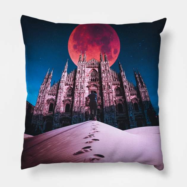 Chasing the Moon Pillow by m1a1visuals