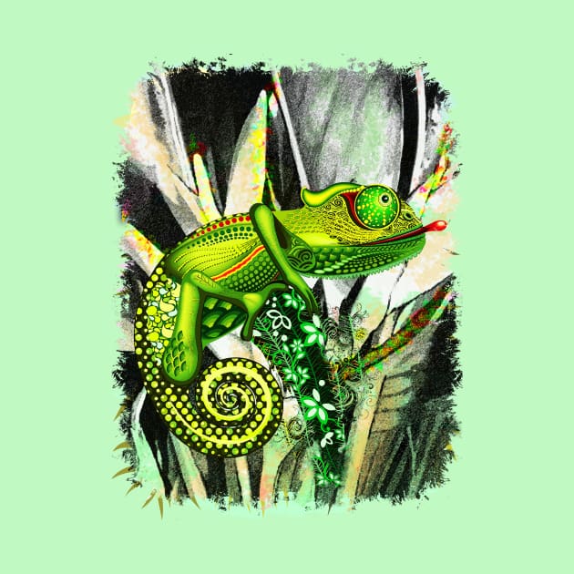 Chameleon Hunter Weird Surreal Animal by BluedarkArt