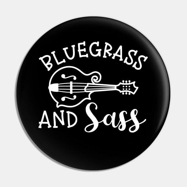 Bluegrass and Sass Mandolin Funny Pin by GlimmerDesigns