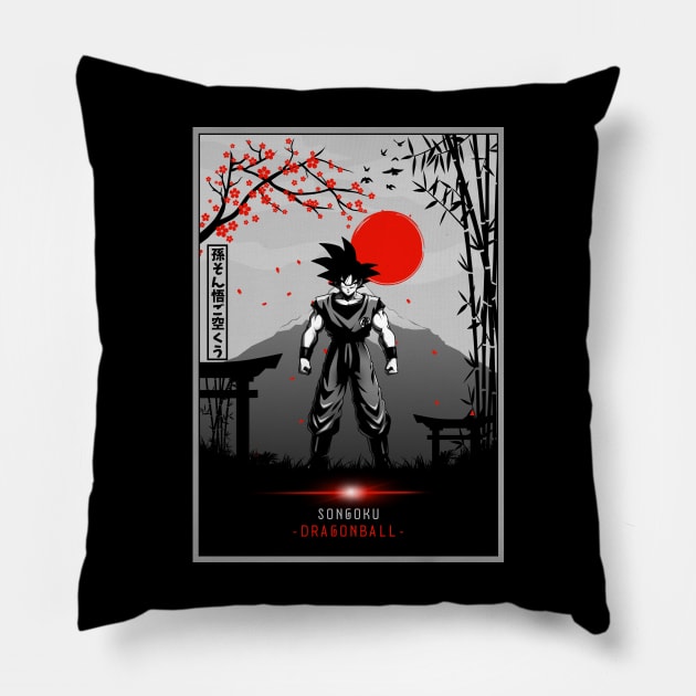 Kakarott Japanese style Pillow by NekerArt