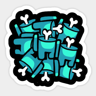 Among Us Dead Stickers Teepublic
