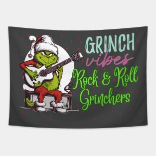 Rock n roll grinch Tapestry