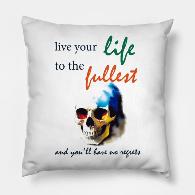 live your life Pillow by CraftyWorld_84