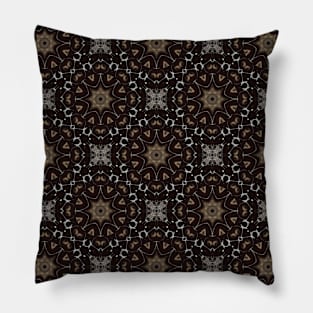 Black and White Concentric Pattern Pillow