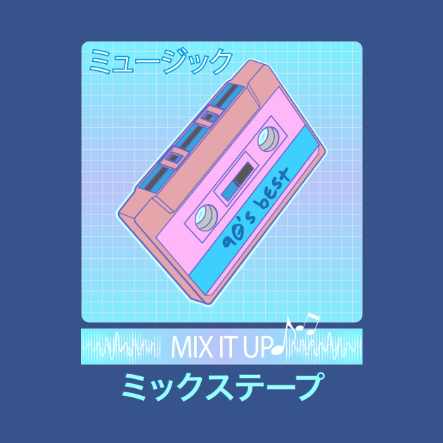 Disover Japanese Aesthetic Vaporwave Art 1990s Mix Tape - Aesthetic Vaporwave - T-Shirt