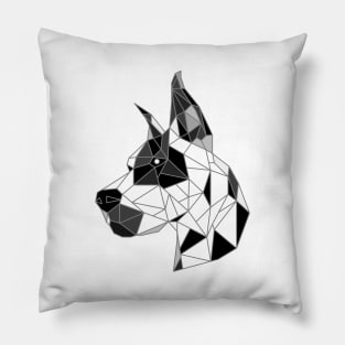 Great Dane Harlequin Stained Glass Pillow