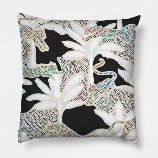 Leopards and Palms / Rainbow Lights Pillow