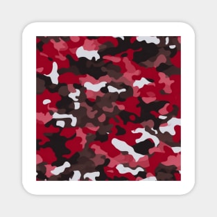 RED  MILITARY CAMOUFLAGE DESIGN, PASTEL COLOR Magnet