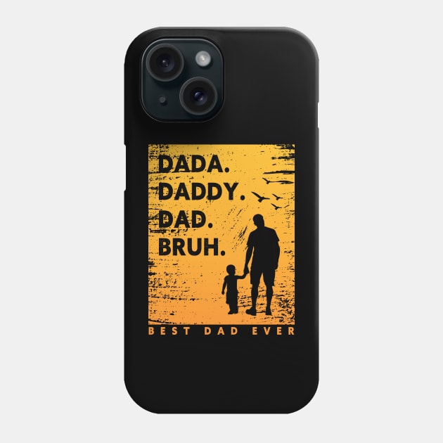 Dada Daddy Dad Bruh Best New Dad Father's Day Vintage Funny Father Phone Case by Benzii-shop 