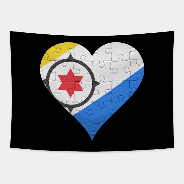 Bonaire Dutch Jigsaw Puzzle Heart Design - Gift for Bonaire Dutch With Bonaire Roots Tapestry by Country Flags