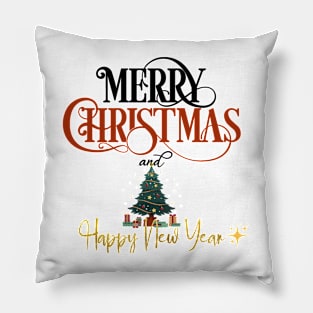 Merry Christmas and a Happy New Year Pillow