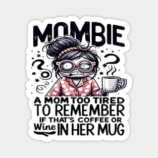 Humor in Motherhood Coffee or Wine Magnet