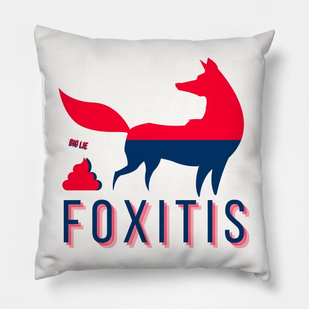 Foxitis Fox - Big Lie BS Pillow by TJWDraws