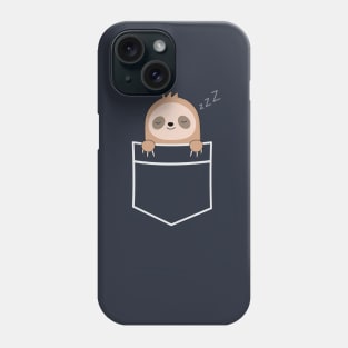 Kawaii Cute Sloth In A Pocket T-Shirt Phone Case