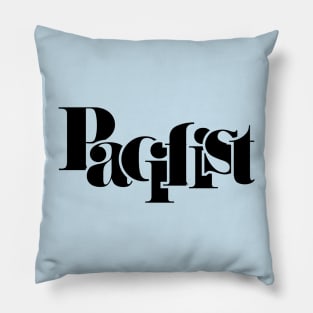 Pacifist black Pillow