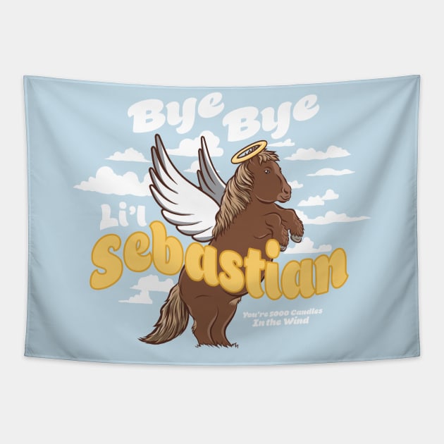 Bye Bye Li'l Sebastian Parks and Rec Tapestry by stayfrostybro