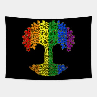 Tree  LGBTQ Cool Gay Pride Flag Ally Tapestry