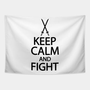 Keep calm and fight Tapestry