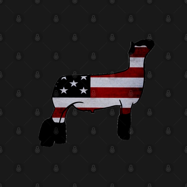 American Flag Market Wether Lamb Silhouette 2 - NOT FOR RESALE WITHOUT PERMISSION by l-oh