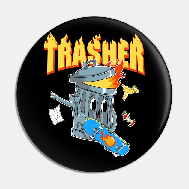 Trasher Pin by Artthree Studio