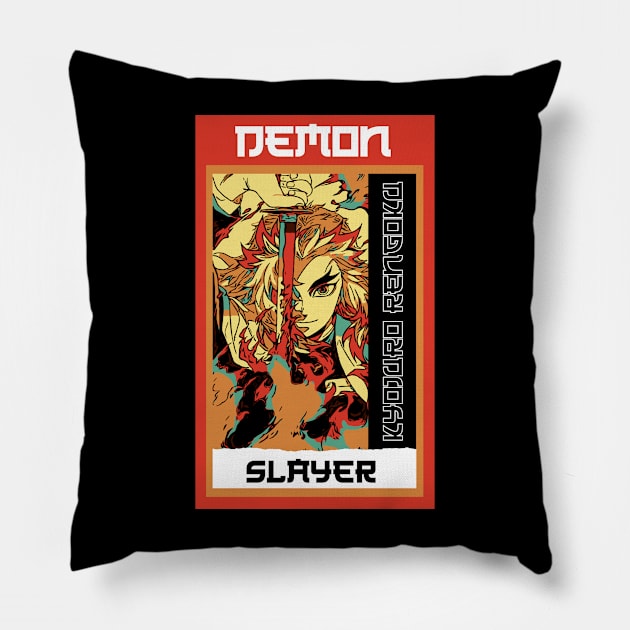 demon slayer rengoku Pillow by FIFTY CLOTH