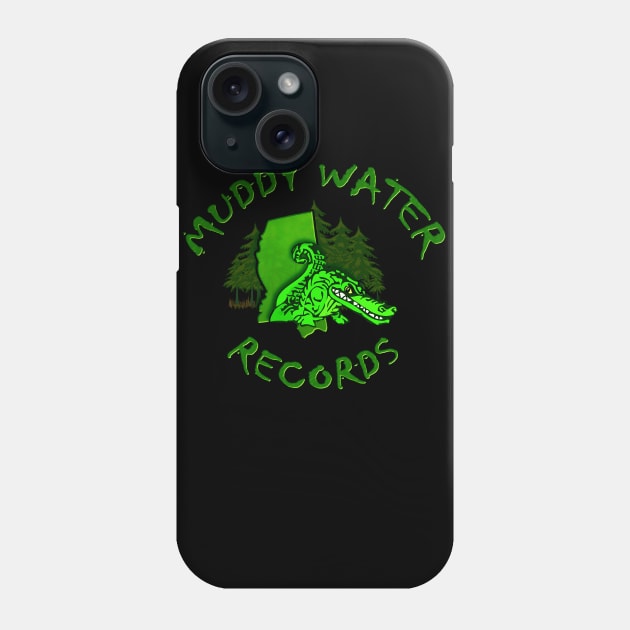 Muddy Water records green logo Phone Case by Art Of Lunatik