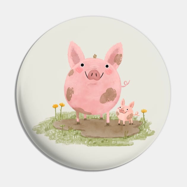 Piggies in a Mud Puddle Pin by Sophie Corrigan