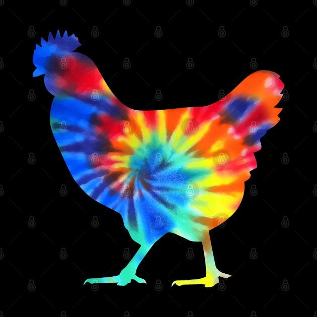 Funny Farmer Animal Pet Hen Tie Dye Chickens Lover by Caskara