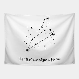 The Stars Are Aligned For Me - Leo - White Tapestry