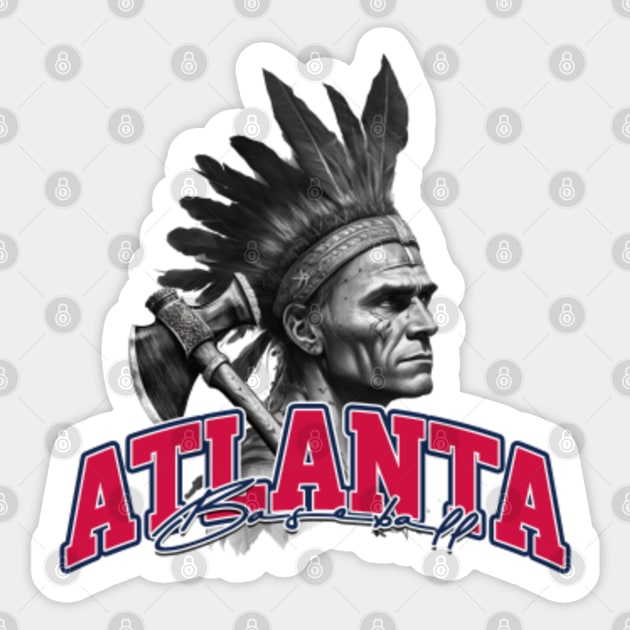 Atlanta Baseball - Mascot - Atlanta Braves - Sticker