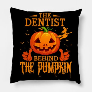 Mens The CHEF Behind The Pumpkin T shirt Funny Halloween T Shirt_DENTIST Pillow