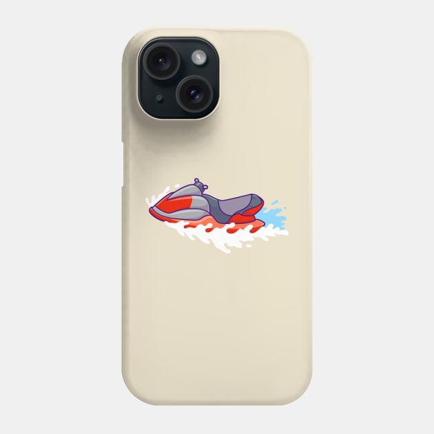 Jet Ski Boat Cartoon Phone Case by Catalyst Labs