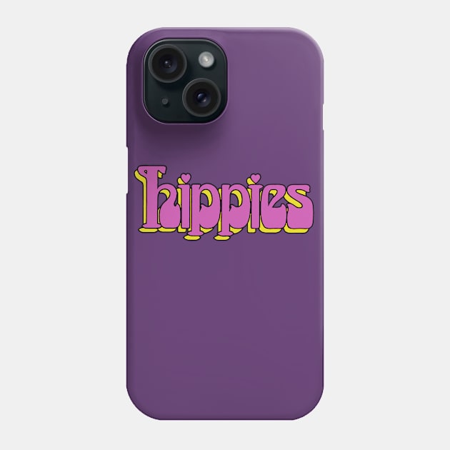 Hippies 70s Retro Logo Tee Phone Case by DankFutura