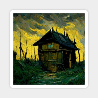 Starry Night Above The Shrieking Shack Magnet