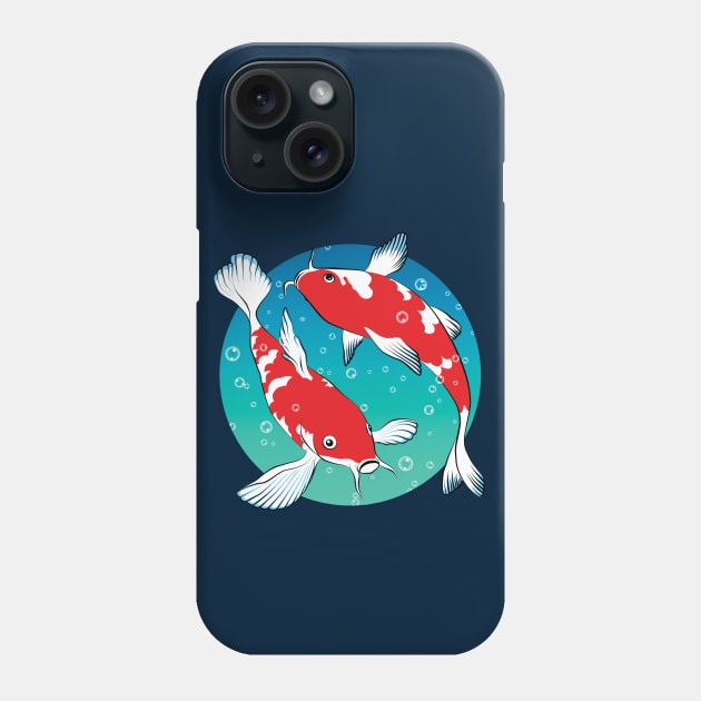 Japanese Koi Fish Phone Case by TMBTM