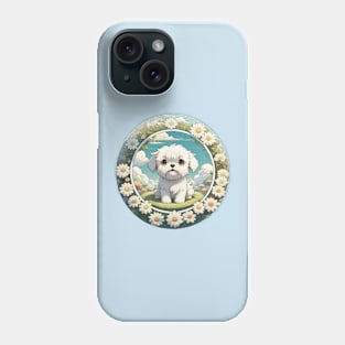 Maltese Dog Garden Phone Case