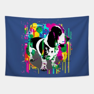 Basset Hound Dog 90s Retro Vintage Artwork Tapestry