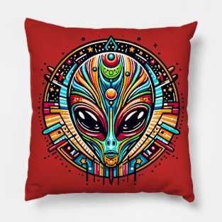 Neon Nebula Pillow