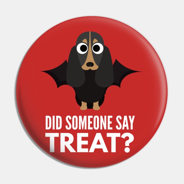 Black and Tan Coonhound Halloween Trick or Treat Pin by DoggyStyles