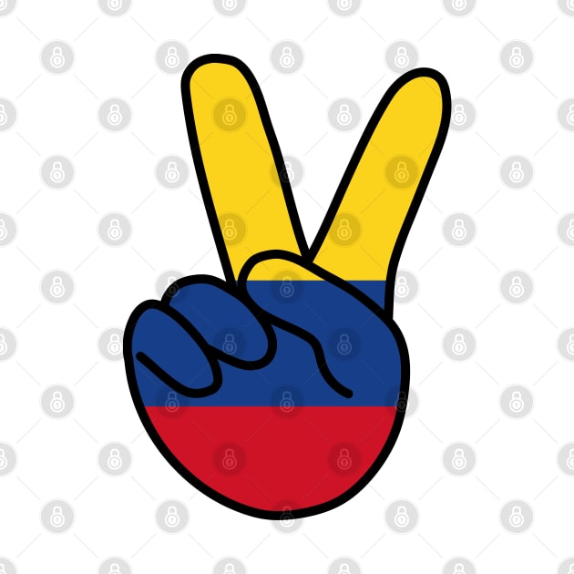 Colombia Flag V Sign by DiegoCarvalho