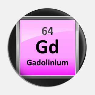 Gadolinium Periodic Table Element Symbol Pin