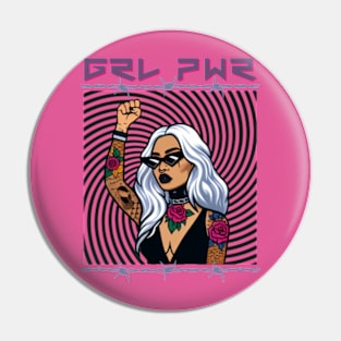 GRL PWR girl power feminist Pin