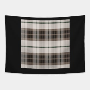 Dark Academia Aesthetic Ossian 1 Hand Drawn Textured Plaid Pattern Tapestry