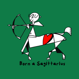 Born a Sagittarius by Pollux T-Shirt