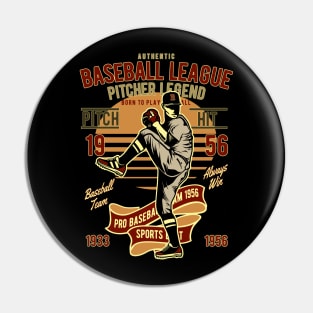 Vintage Baseball League Pitcher Pin