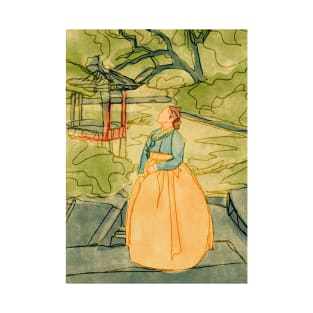 Korean hanbok girl and the pavilion T-Shirt