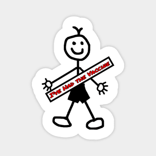 Vaccinated Stick Man Magnet
