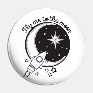 Fly me to the Moon Pin