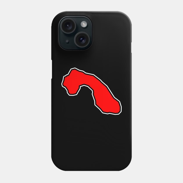 Cormorant Island in Spicy Red - Solid Simple Colour - Cormorant Island Phone Case by City of Islands